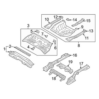 Hyundai OE - Rear Body & Floor - Floor & Rails (Korea Built), (Sport)