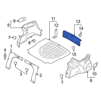Hyundai OE - Rear Trunk Trim Scuff Plate