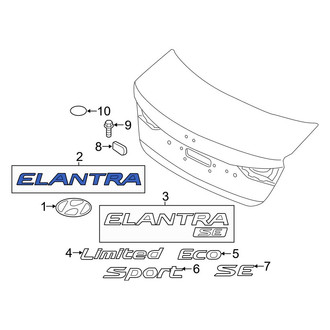 Hyundai OE - Rear Deck Lid Emblem