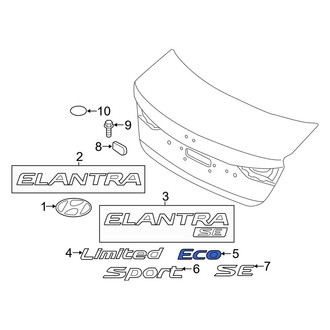 Hyundai OE - Rear Deck Lid Emblem