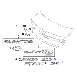 Hyundai OE - Rear Deck Lid Emblem