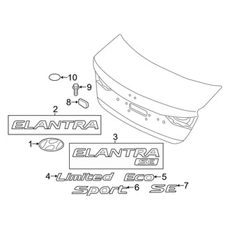 Hyundai OE - Trunk Lid - Exterior Trim