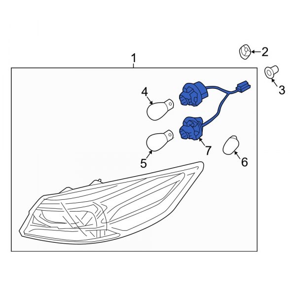 Hyundai OE 92480F3000 Rear Tail Light Socket