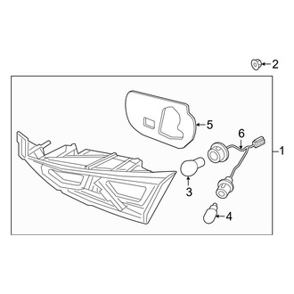 Hyundai OE - Rear Lamps - Backup Lamps (On Trunk Lid), (Eco / Limited / SE / SEL / Value Edition)