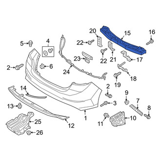 Hyundai OE - Rear Bumper Impact Bar