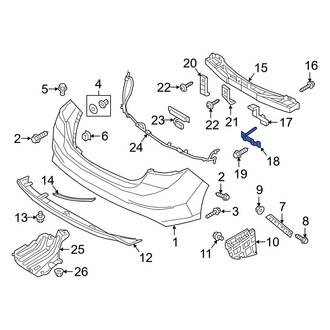 Hyundai OE - Rear Right Bumper Impact Bar Brace