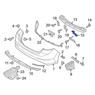 Hyundai OE - Rear Upper Bumper Impact Bar Bracket