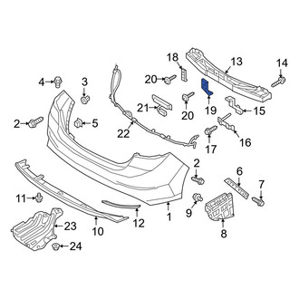 Hyundai OE - Rear Lower Inner Bumper Impact Bar Bracket