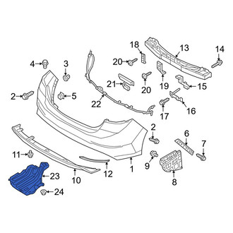 Hyundai OE - Rear Center Bumper Splash Shield