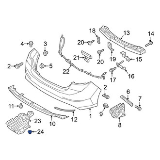 Hyundai OE - Floor Pan Splash Shield Nut