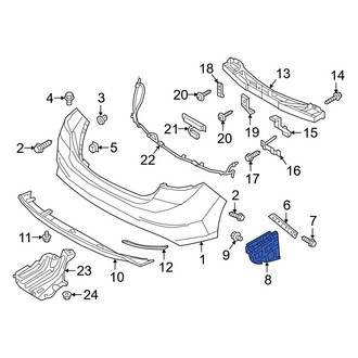 Hyundai OE - Rear Outer Bumper Splash Shield
