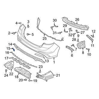 Hyundai OE - Rear Tow Eye Cap