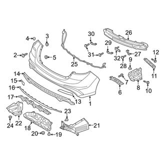Hyundai OE - Rear Bumper - Bumper & Components (Korea Built), (Sport)