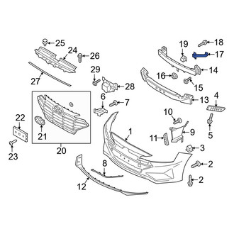 Hyundai OE - Front Left Bumper Cover Reinforcement