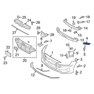 Hyundai OE - Left Bumper Cover Bracket