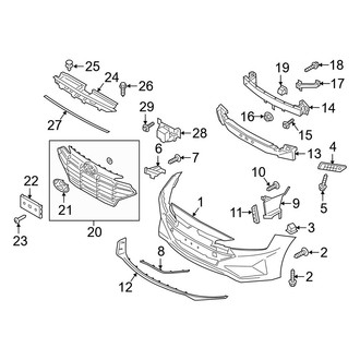 Hyundai OE - Front Bumper & Grille - Bumper & Components (USA Built)