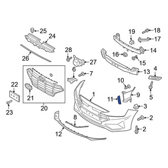 Hyundai OE - Front Right Lower Grille