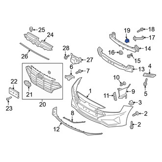 Hyundai OE - Headlight Fastener Clip