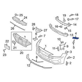 Hyundai OE - Left Bumper Cover Bracket
