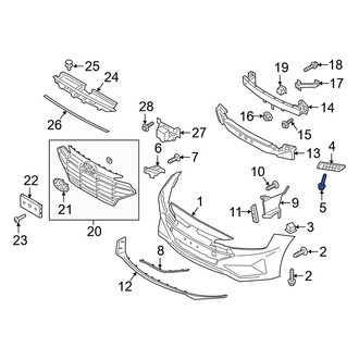 Hyundai OE - Bumper Cover Support Rail Screw