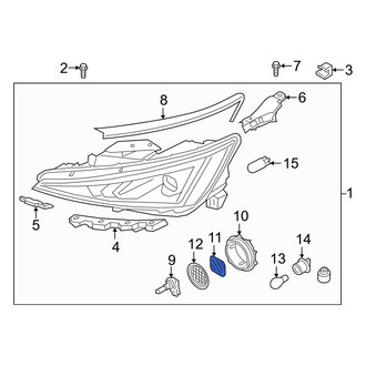 Hyundai OE - Front Headlight Bulb Cap