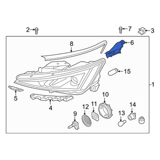 Hyundai OE - Right Headlight Bracket