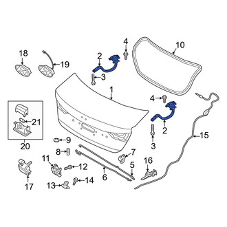 Hyundai OE - Rear Right Deck Lid Hinge