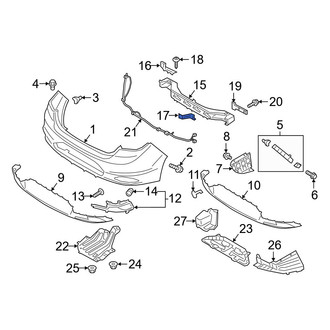 Hyundai OE - Rear Lower Bumper Impact Bar Bracket