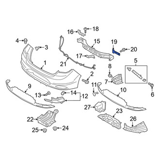 Hyundai OE - Rear Right Bumper Impact Bar Brace