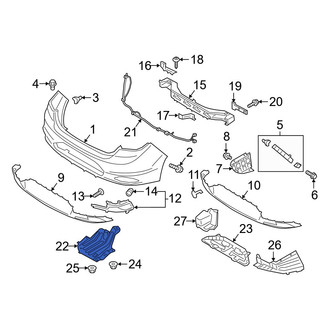Hyundai OE - Rear Bumper Splash Shield
