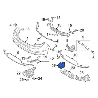 Hyundai OE - Rear Left Bumper Splash Shield Bracket
