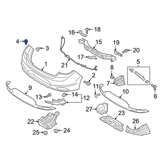 Hyundai OE - Right Bumper Cover Retainer