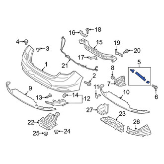Hyundai OE - Left Bumper Cover Retainer