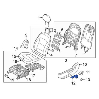 Hyundai OE - Front Left Seat Adjustment Knob