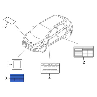 Hyundai OE - A/C System Information Label