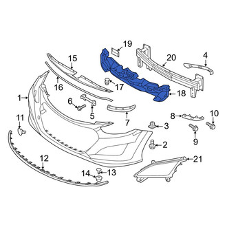 Hyundai OE - Front Bumper Impact Absorber