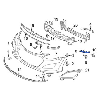 Hyundai OE - Front Left Bumper Guide