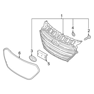 Hyundai OE - Front Bumper & Grille - Grille & Components