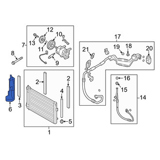 Hyundai OE - Left Radiator Support Air Deflector