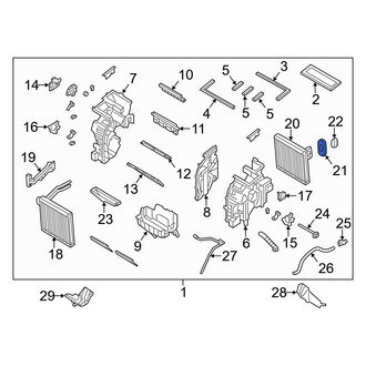 Hyundai OE - Upper A/C Evaporator Core Seal
