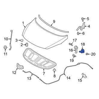 Hyundai OE - Hood Release Handle Bracket