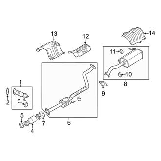 Hyundai OE - Exhaust System - Exhaust Components (USA, California Emissions)