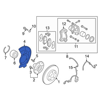 Hyundai OE - Front Right Brake Dust Shield