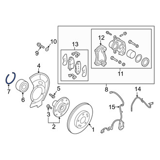 Hyundai OE - Wheel Bearing Snap Ring