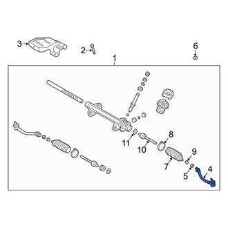 Hyundai OE - Left Outer Steering Tie Rod End
