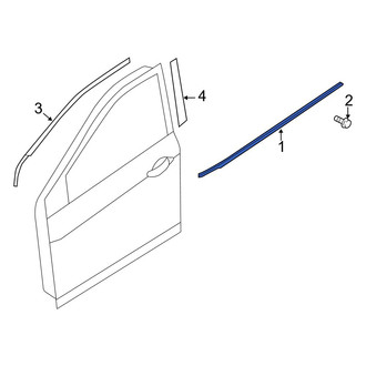 Hyundai OE - Front Left Outer Door Window Belt Weatherstrip