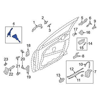 Hyundai OE - Front Left Door Lock Cylinder