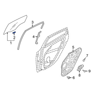 Hyundai OE - Door Glass Attaching Clips