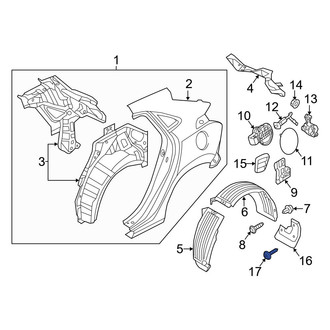 Hyundai OE - Mud Flap Screw