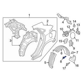 Hyundai OE - Mud Guard Screw
